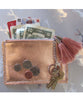 tara metallic leather card wallet